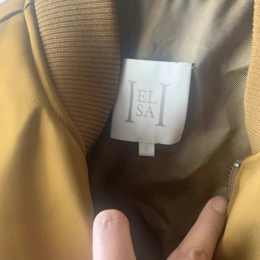 Helsa Dijon Satin Bomber Jacket - Picture 4 of 4